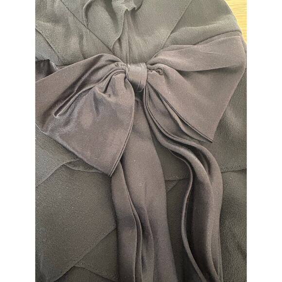 Tadashi Women’s Black Tiered Silk Ruffled Halter Gown Sz 8 - Picture 4 of 7